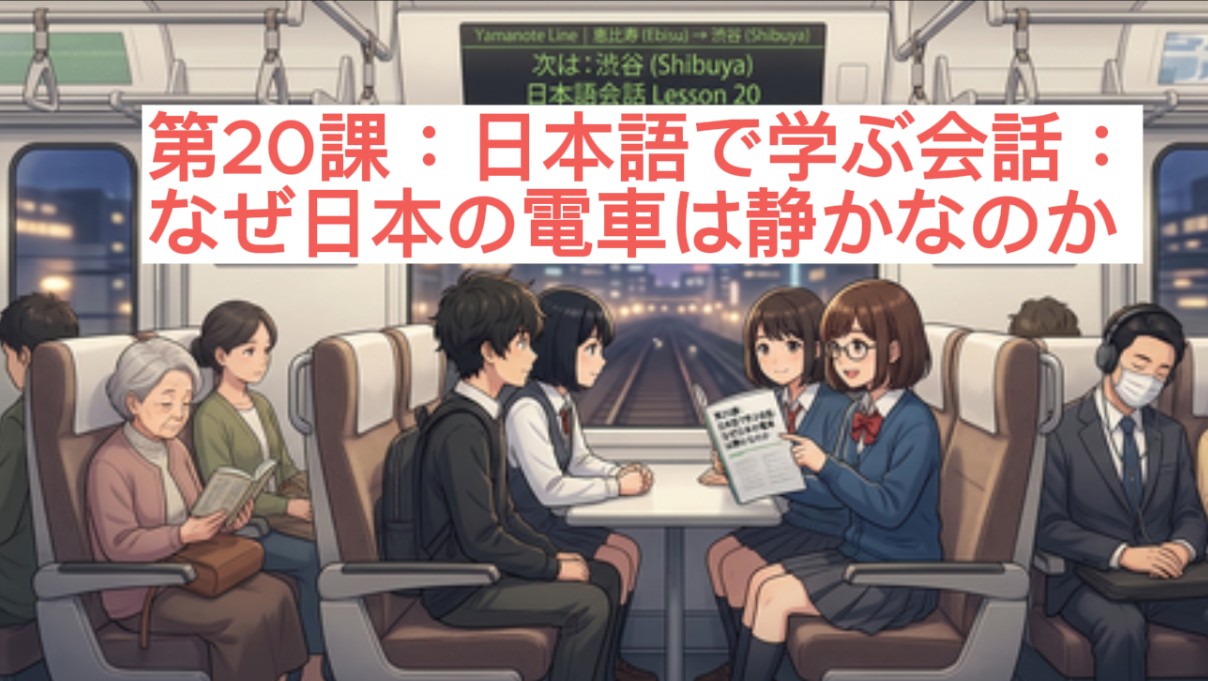 第20課：日本語で学ぶ会話：なぜ日本の電車は静かなのか