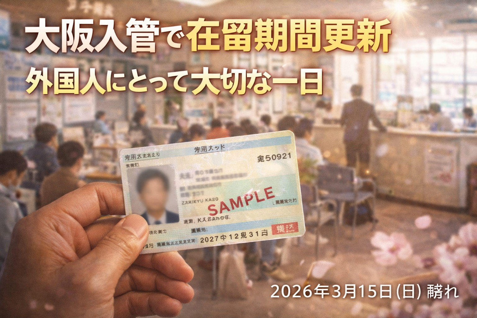 📄 大阪入管で在留期間更新　外国人にとって大切な一日