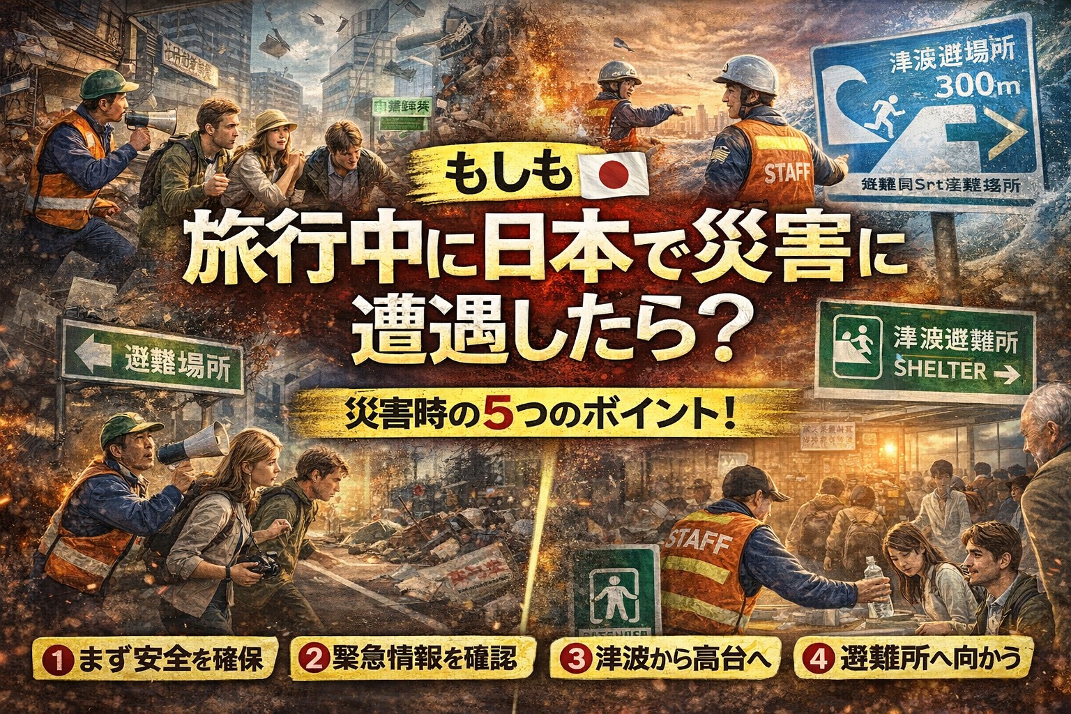 もし訪日中に災害に遭遇したら？(Nếu gặp thiên tai khi đang du lịch Nhật Bản?)