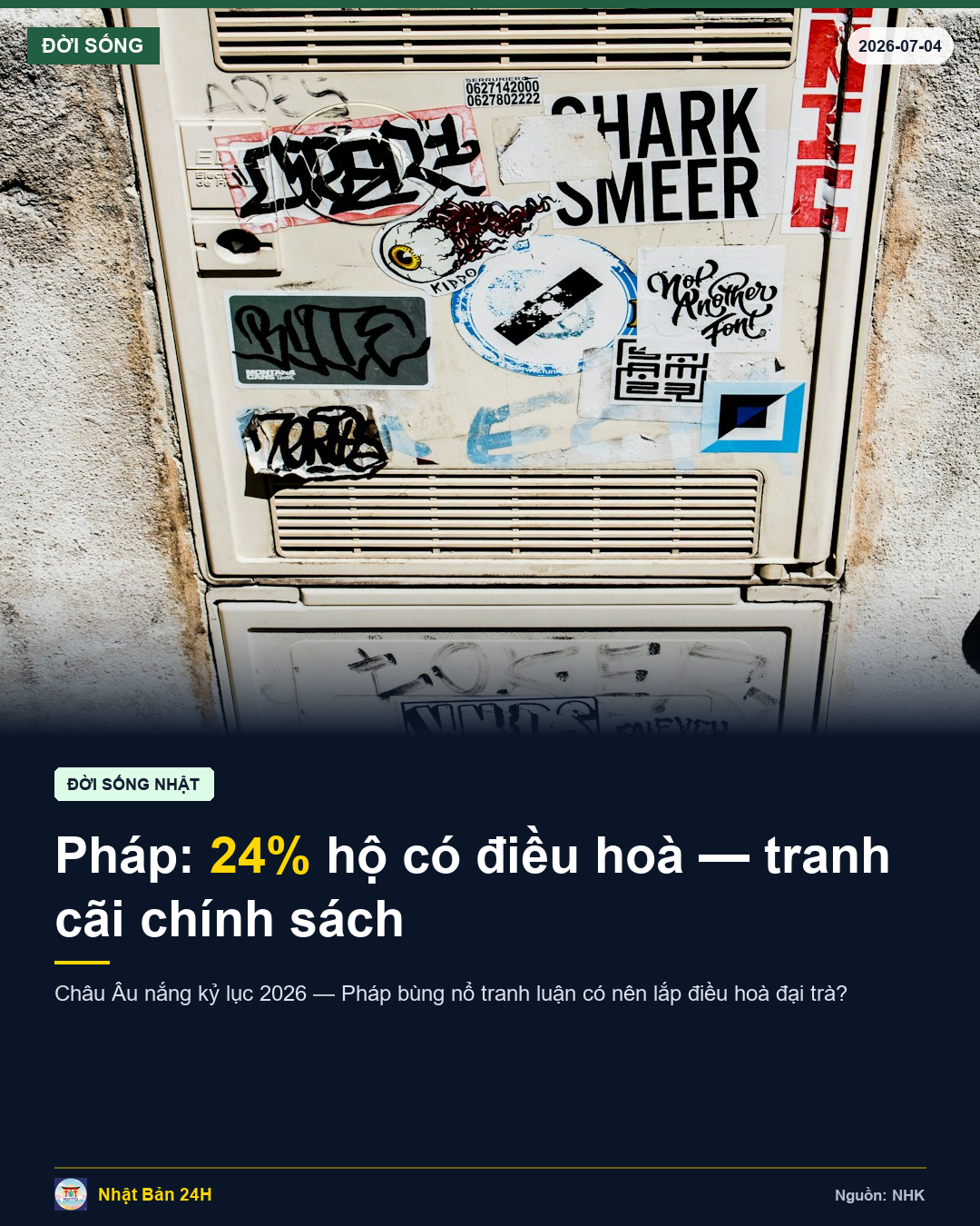 Pháp: Chỉ 24% hộ gia đình có điều hoà — Nắng nóng kỷ lục biến thành tranh luận chính sách lớn