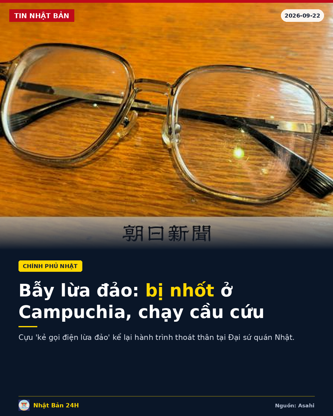 Cựu thành viên băng lừa đảo chạy vào Đại sứ quán Nhật ở Campuchia cầu cứu – Câu chuyện kinh hoàng được tiết lộ