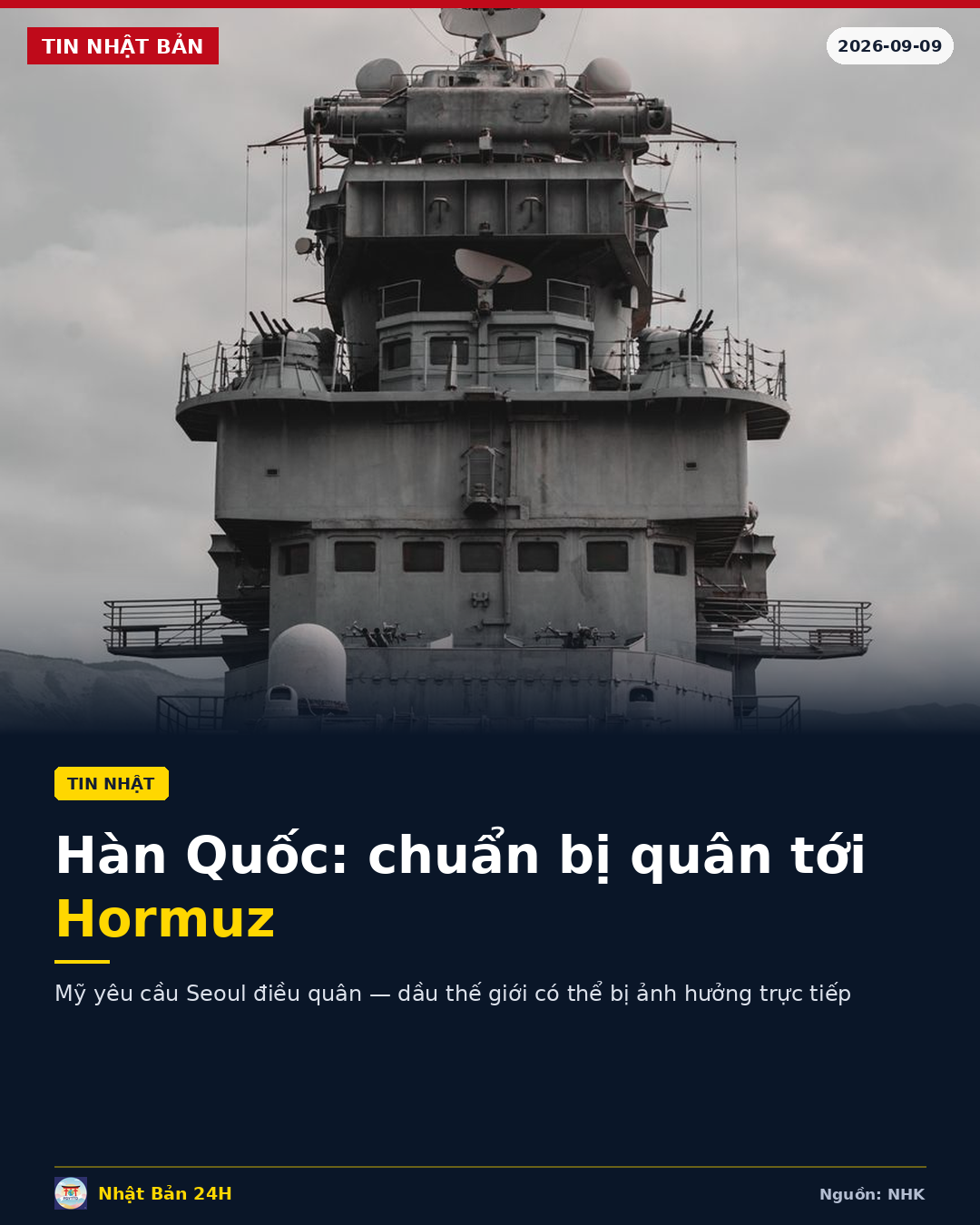 Hàn Quốc cử đoàn khảo sát tới Eo biển Hormuz, chuẩn bị điều quân theo yêu cầu của Mỹ